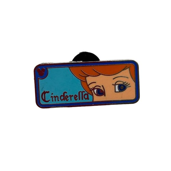 2007 Disney Trading Pin Cinderella Text and Eyes Rectangle 1.25" x .5" - Picture 1 of 6